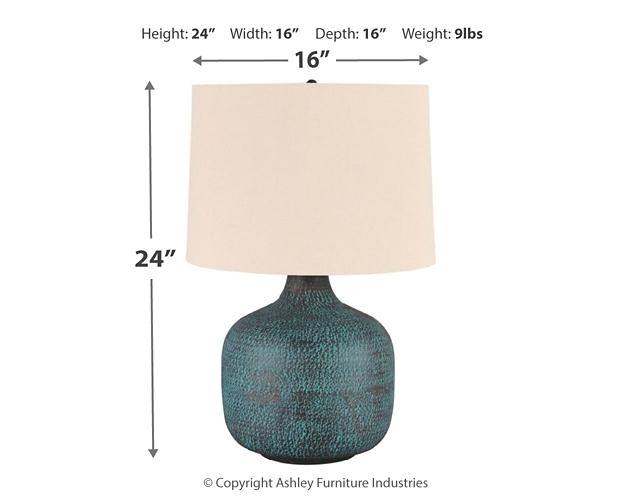 Malthace Table Lamp L207304 Patina Casual Table Lamps By AFI - sofafair.com