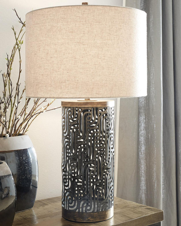 Dayo Table Lamp Set of 2 L207364X2 Gray/Gold Finish Contemporary Table Lamps By AFI - sofafair.com
