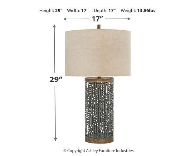Dayo Table Lamp L207364 Gray/Gold Finish Contemporary Table Lamps By AFI - sofafair.com