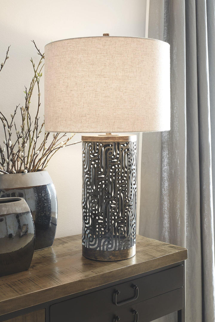 Dayo Table Lamp L207364 Gray/Gold Finish Contemporary Table Lamps By AFI - sofafair.com