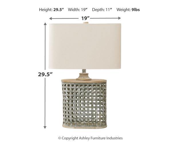 Deondra Table Lamp L208234 Gray Casual Table Lamps By AFI - sofafair.com