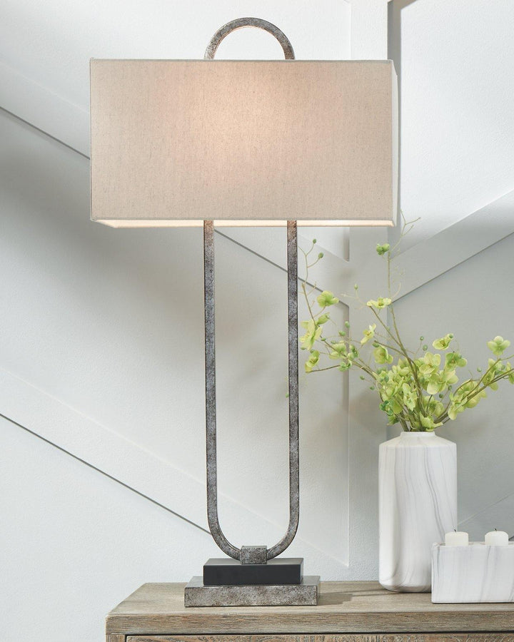 Bennish Table Lamp L208284 Antique Silver Finish Contemporary Table Lamps By AFI - sofafair.com