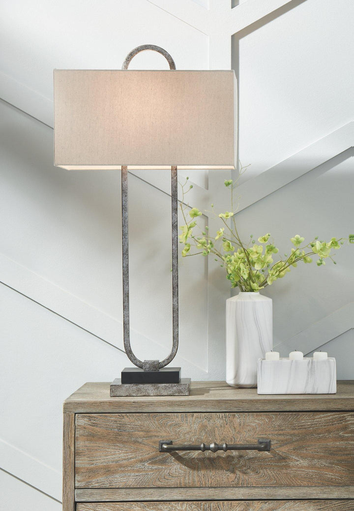 Bennish Table Lamp L208284 Antique Silver Finish Contemporary Table Lamps By AFI - sofafair.com