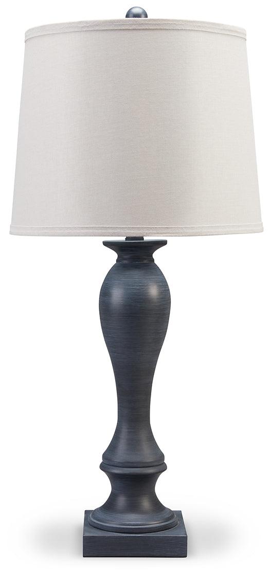 Samland Table Lamp Set of 2 L208384 Gray Blue Traditional Table Lamps By AFI - sofafair.com