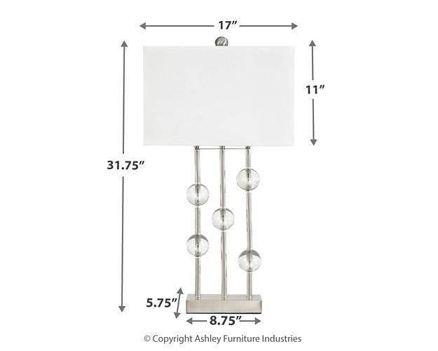 Jaala Table Lamp L428064 Clear/Silver Finish Contemporary Table Lamps By AFI - sofafair.com