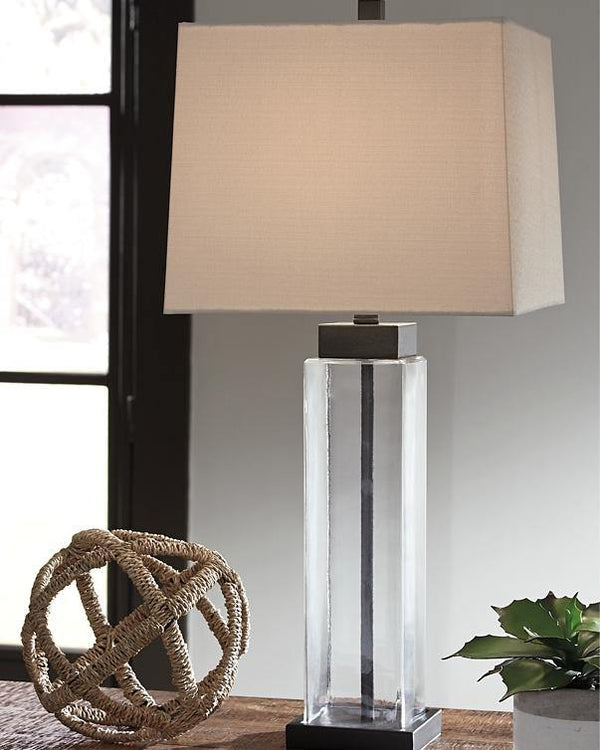 Alvaro Table Lamp Set of 2 L431374 Clear/Bronze Finish Contemporary Table Lamps By AFI - sofafair.com