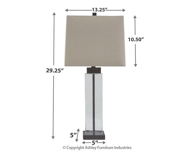 Alvaro Table Lamp Set of 2 L431374 Clear/Bronze Finish Contemporary Table Lamps By AFI - sofafair.com