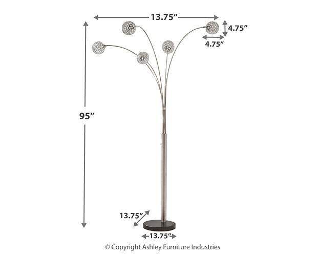 Winter Arc Lamp L725089 Silver Finish Contemporary Floor Lamps By AFI - sofafair.com