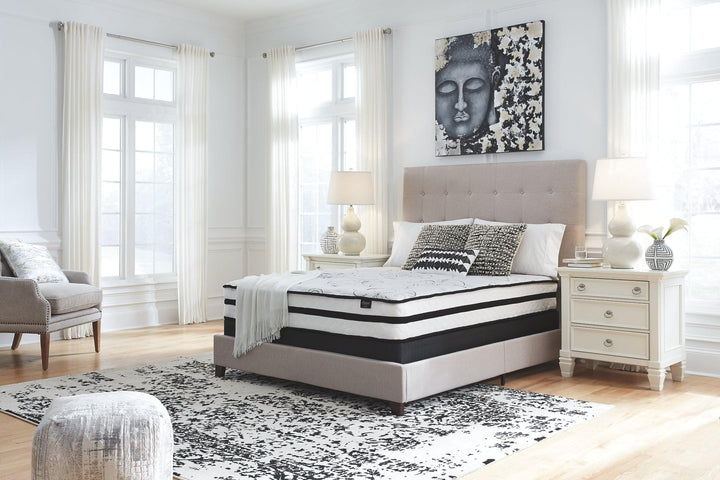 White Traditional Chime 10 Inch Hybrid 10 Inch Queen Mattress and Pillow M696M1 By ashley - sofafair.com