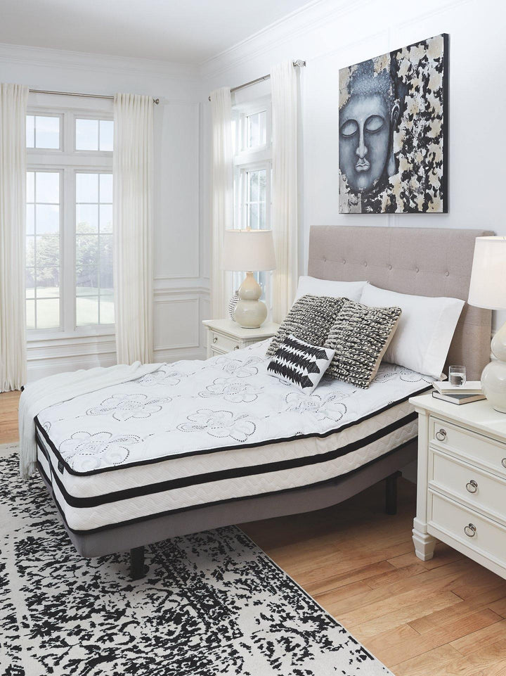 White Traditional Chime 10 Inch Hybrid 10 Inch Queen Mattress and Pillow M696M1 By ashley - sofafair.com