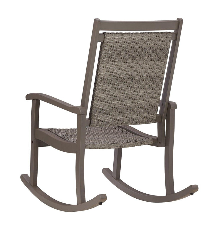 Emani Rocking Chair P168-828 Gray Casual Outdoor Seating By AFI - sofafair.com