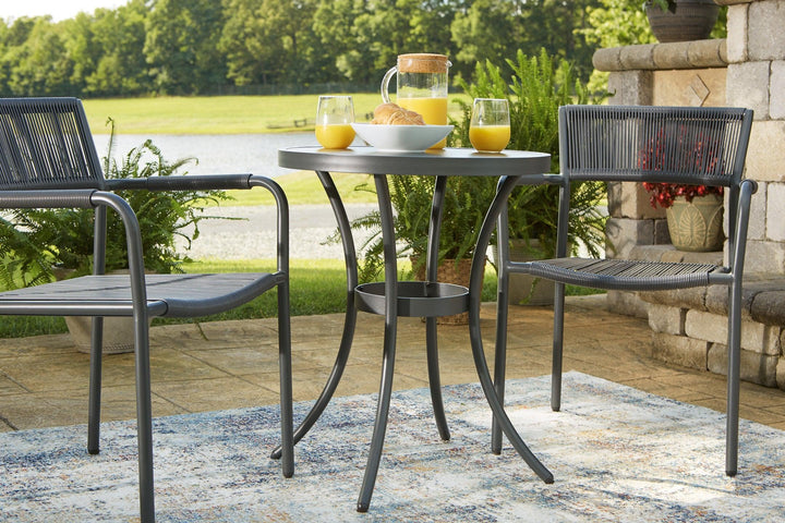Crystal Breeze 3Piece Table and Chair Set P304-050 Gray Casual Outdoor Standard Height By AFI - sofafair.com