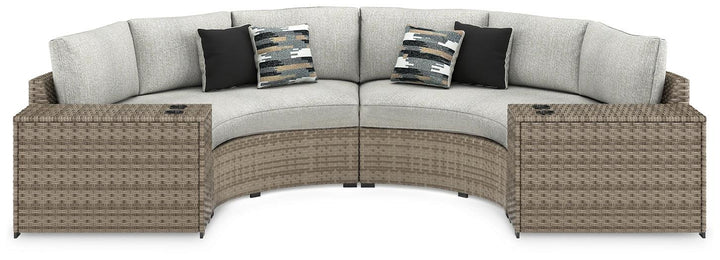 Calworth 4Piece Outdoor Sectional P458P10 Beige Contemporary Outdoor Sectionals By AFI - sofafair.com