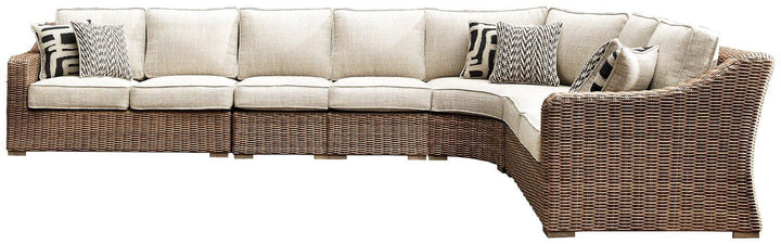 Beachcroft 5Piece Outdoor Seating Set P791P8 Beige Casual Outdoor Sectionals By AFI - sofafair.com
