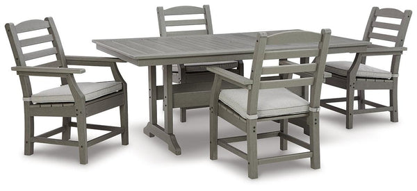 Visola Outdoor Dining Table with 4 Chairs P802P4 Gray Contemporary Outdoor Package By AFI - sofafair.com