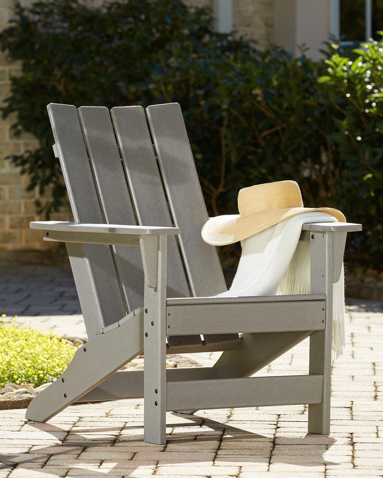 Visola Adirondack Chair P802-898 Gray Contemporary outdoor seating By ashley - sofafair.com