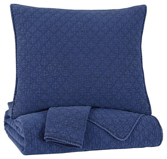 Ryter Queen/Full Coverlet Set Q723002Q Navy Casual Master Top of Beds By AFI - sofafair.com