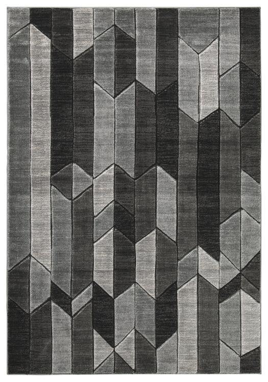 Chayse 5 x 67 Rug R403462 Black/Gray Contemporary Area Rugs By AFI - sofafair.com