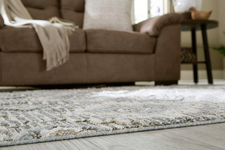 Monwick 710 x 103 Rug R403741 Cream/Gray Casual Area Rugs By AFI - sofafair.com