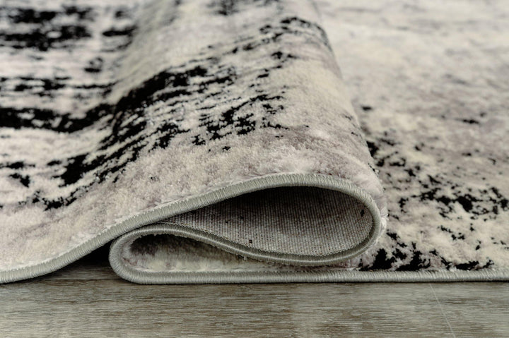 Zekeman 53 x 77 Rug R404922 Black/Cream/Gray Contemporary Area Rugs By AFI - sofafair.com