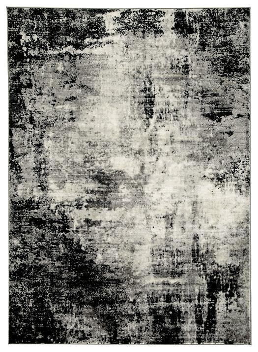 Zekeman 53 x 77 Rug R404922 Black/Cream/Gray Contemporary Area Rugs By AFI - sofafair.com