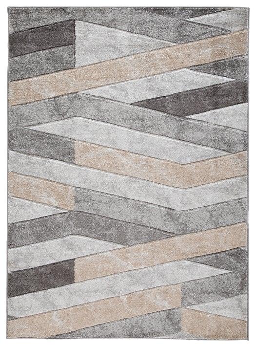 Wittson 5 x 7 Rug R404962 Beige/Gray Contemporary Area Rugs By AFI - sofafair.com