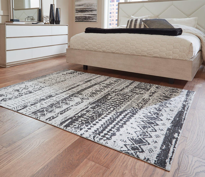 Devman 52 x 610 Rug R405572 Black/Cream/Gray Contemporary Area Rugs By AFI - sofafair.com