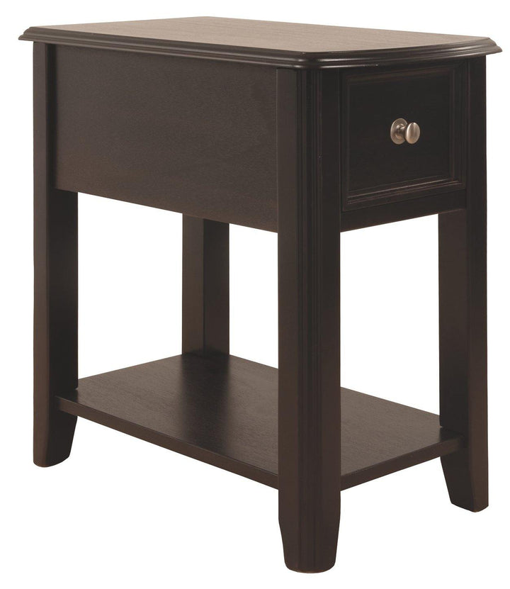 Breegin Chairside End Table T007-371 Almost Black Contemporary Motion Occasionals By AFI - sofafair.com