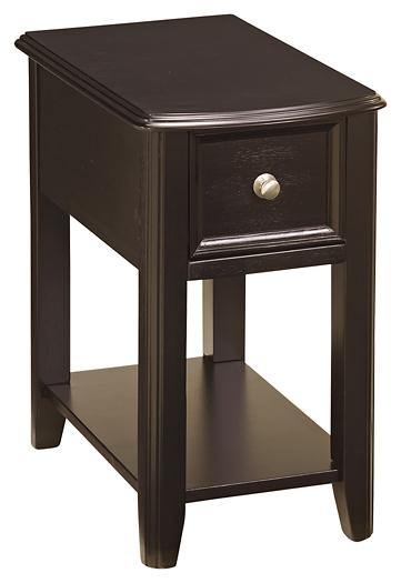 Breegin Chairside End Table T007-371 Almost Black Contemporary Motion Occasionals By AFI - sofafair.com