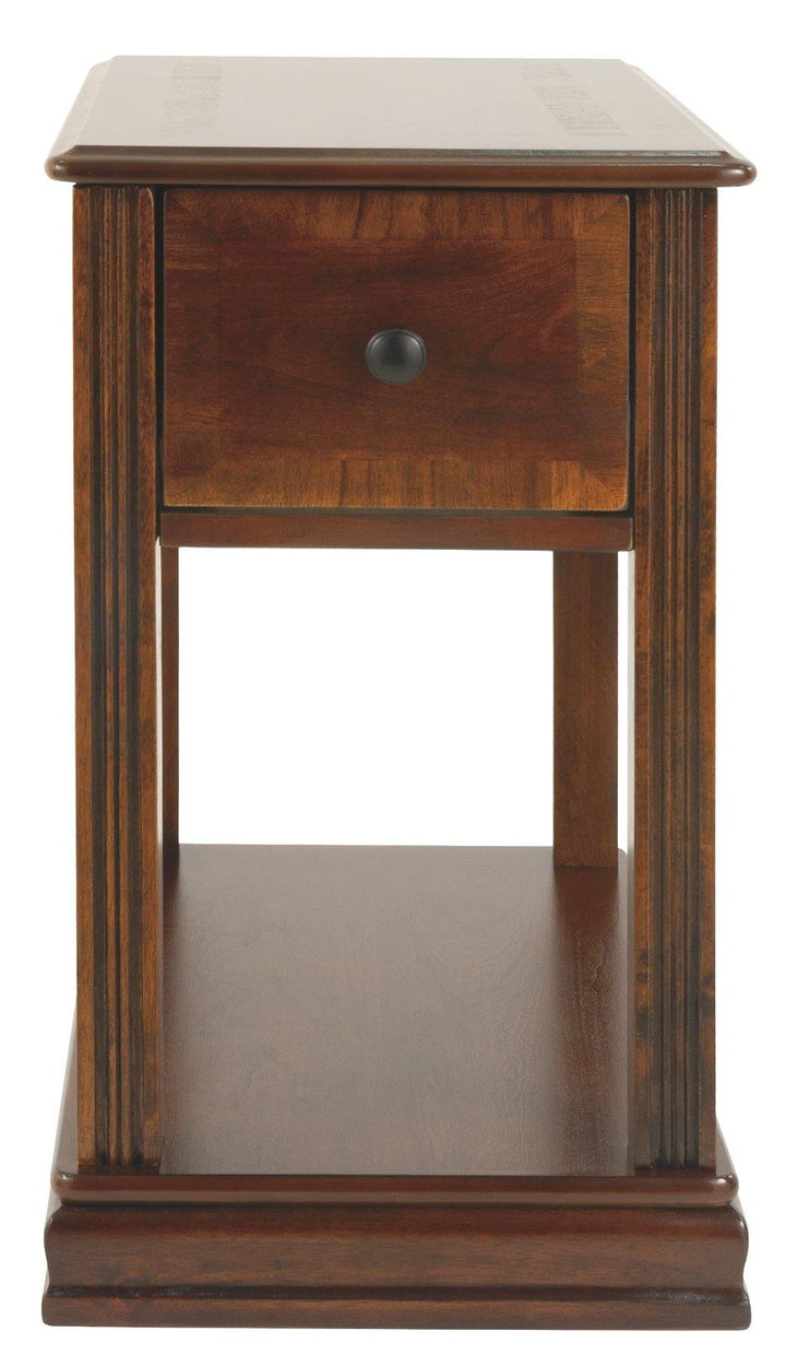 Breegin Chairside End Table T007-527 Brown Contemporary Motion Occasionals By AFI - sofafair.com