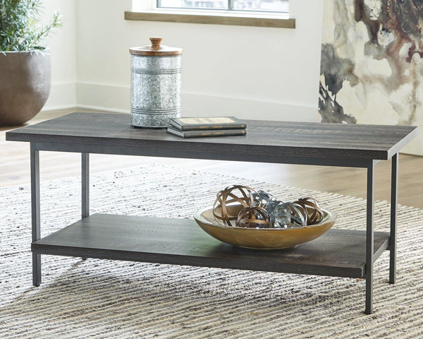 Jandoree Coffee Table T085-1 Grayish Brown Casual Stationary Occasionals By AFI - sofafair.com