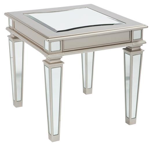 Tessani End Table T099-3 Silver Contemporary Stationary Occasionals By AFI - sofafair.com