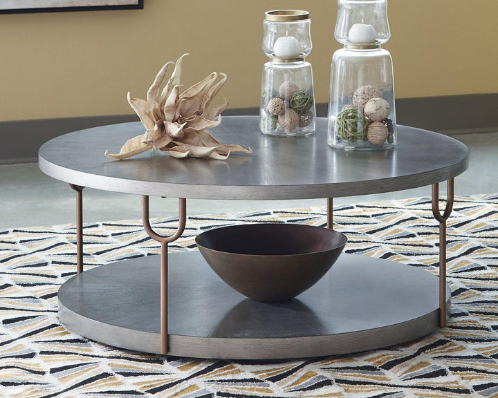 Ranoka Coffee Table T178-8 Platinum Contemporary Motion Occasionals By AFI - sofafair.com