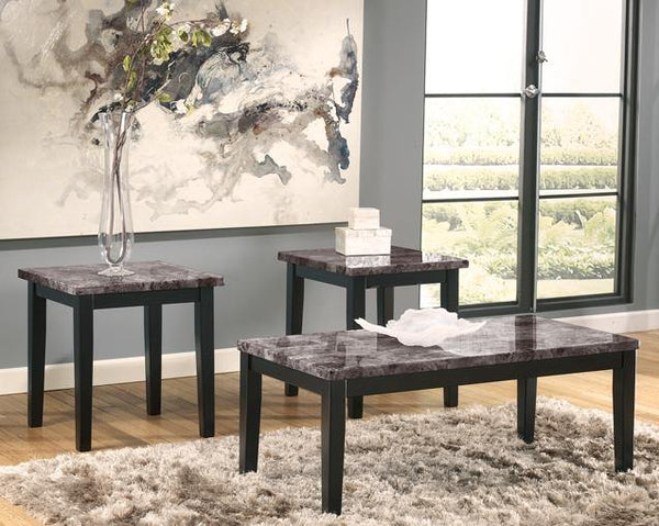Maysville Table Set of 3 T204-13 Black Contemporary Stationary Occasionals By AFI - sofafair.com