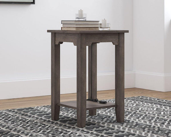 Arlenbry Chairside End Table T275-7 Gray Contemporary Motion Occasionals By AFI - sofafair.com