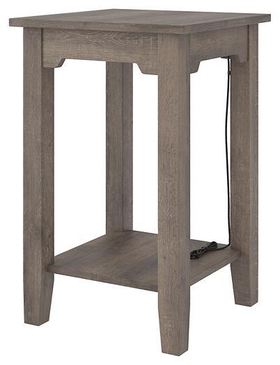 Arlenbry Chairside End Table T275-7 Gray Contemporary Motion Occasionals By AFI - sofafair.com