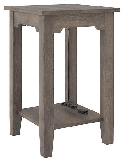 Arlenbry Chairside End Table T275-7 Gray Contemporary Motion Occasionals By AFI - sofafair.com