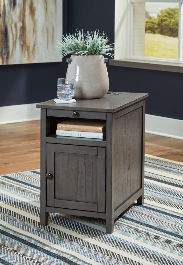 Treytown Chairside End Table T300-317 Gray Casual Stationary Occasionals By AFI - sofafair.com