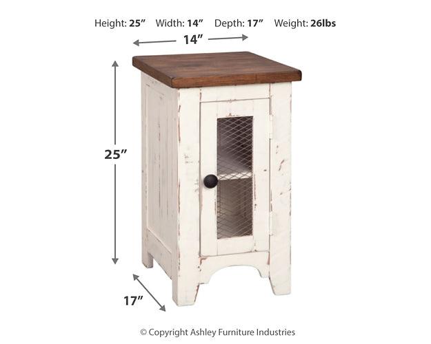 Wystfield Coffee Table and 2 Chairside End Tables T459T2 White/Brown Casual Occasional Table Package By AFI - sofafair.com