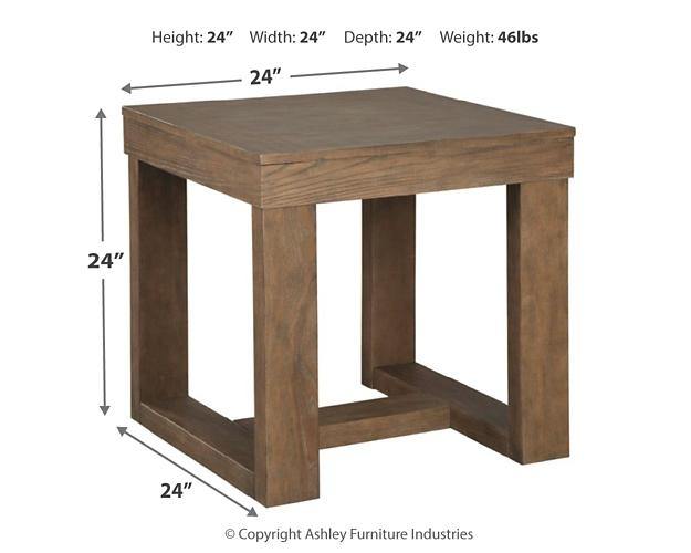 Cariton End Table T471-2 Gray Contemporary Stationary Occasionals By AFI - sofafair.com