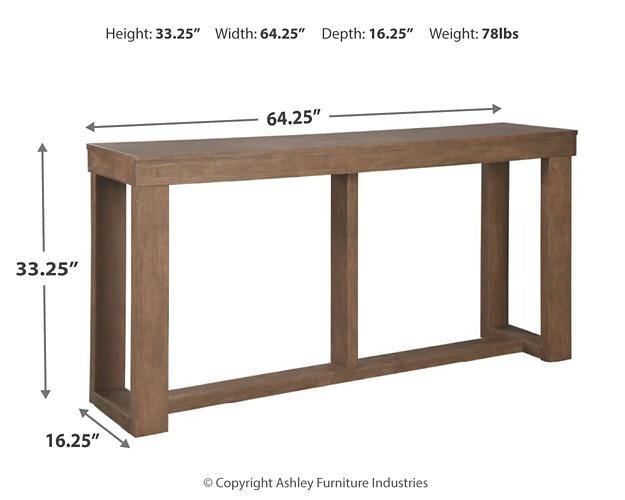 Cariton Sofa/Console Table T471-4 Gray Contemporary stationary occasional By ashley - sofafair.com