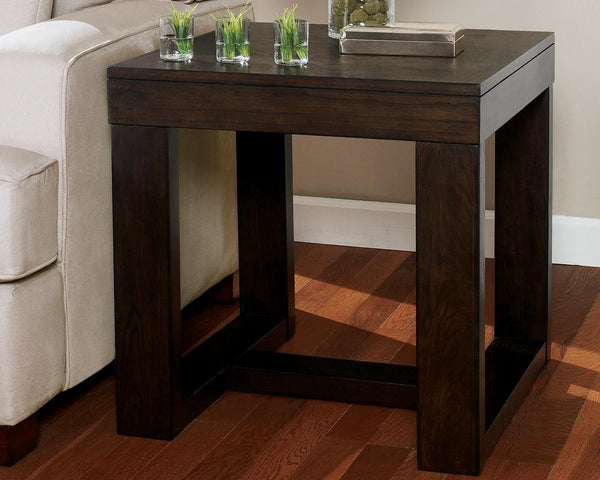 Watson End Table T481-2 Dark Brown Contemporary Stationary Occasionals By AFI - sofafair.com