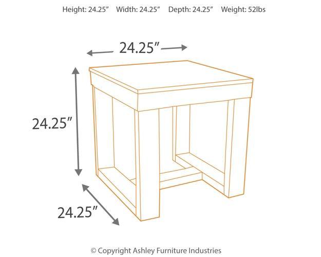 Watson End Table T481-2 Dark Brown Contemporary Stationary Occasionals By AFI - sofafair.com