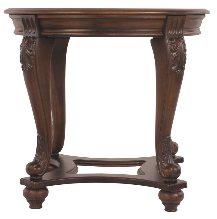 Norcastle End Table T499-6 Dark Brown Traditional Stationary Occasionals By AFI - sofafair.com