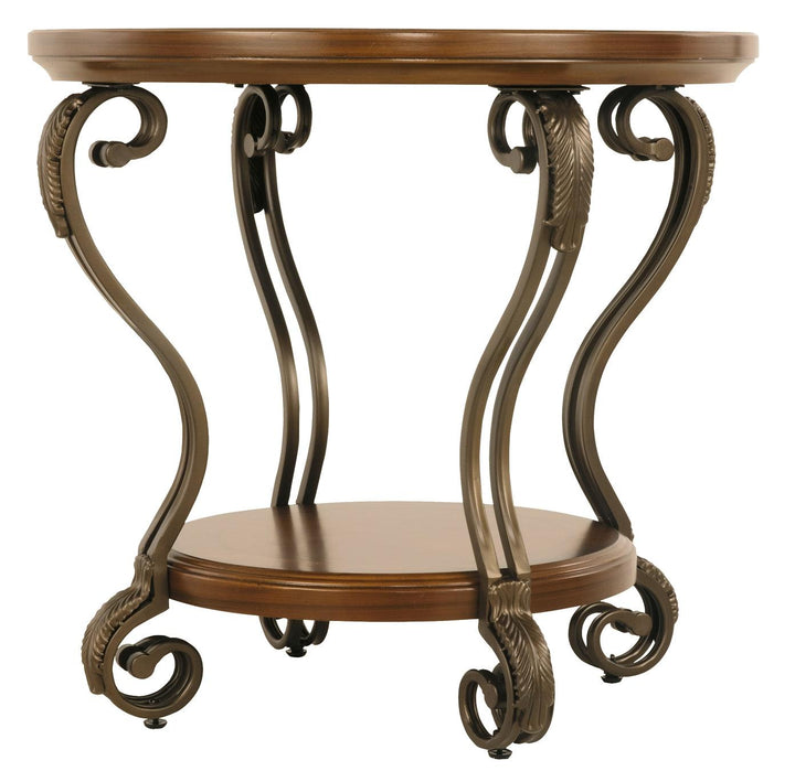 Nestor Coffee Table and 2 End Tables T517T1 Medium Brown Traditional Occasional Table Package By AFI - sofafair.com