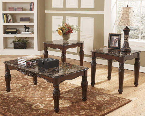 North Shore Table Set of 3 T533-13 Dark Brown Traditional Stationary Occasionals By AFI - sofafair.com