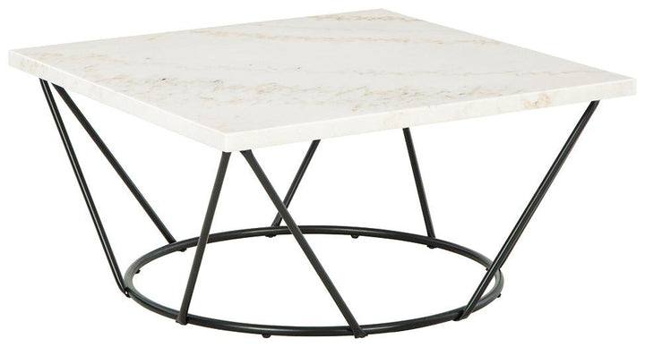 Vancent Coffee Table T630-8 White/Black Contemporary Stationary Occasionals By AFI - sofafair.com
