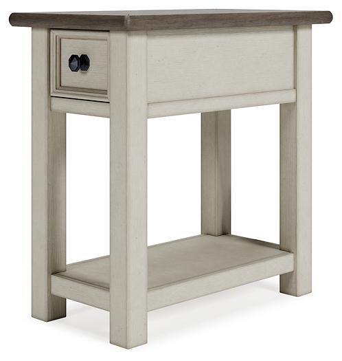 Bolanburg Chairside End Table T637-107 Two-tone Casual Motion Occasionals By AFI - sofafair.com