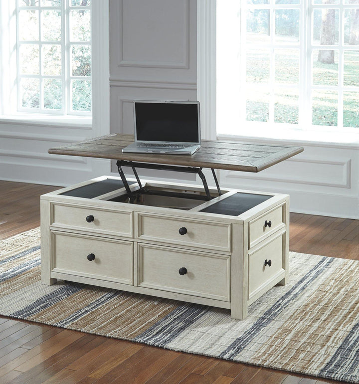 Bolanburg Coffee Table with Lift Top T637-20 Two-tone Casual Motion Occasionals By AFI - sofafair.com