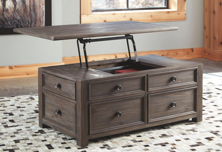 Wyndahl Coffee Table with Lift Top T648-20 Rustic Brown Casual Stationary Occasionals By AFI - sofafair.com